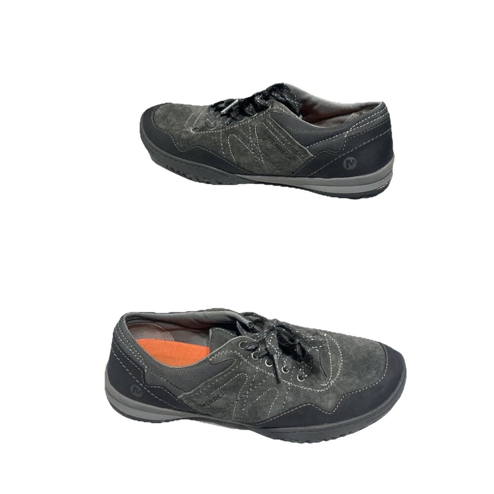 Merrell Womens Shoes Sneakers Hiking Size 9 Gray Granite Lace Up Leather Lace Up - Picture 3 of 13